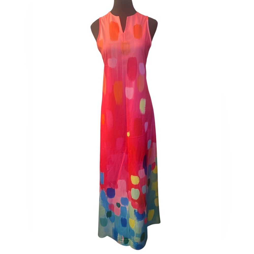 UOOZEE Colorful Sleeveless Maxi Dress NWT L